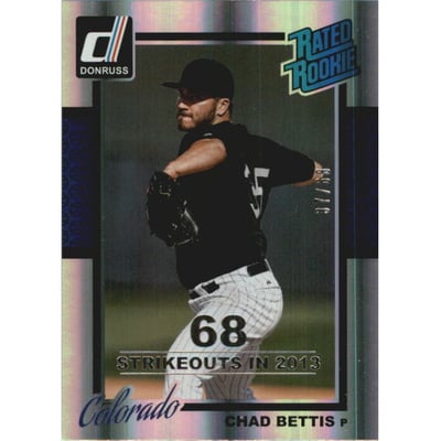 2014 Donruss Stat Line Season #252 Chad Bettis/68