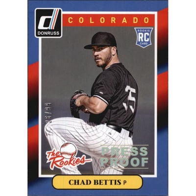 2014 Donruss The Rookies Press Proofs Gold #35 Chad Bettis