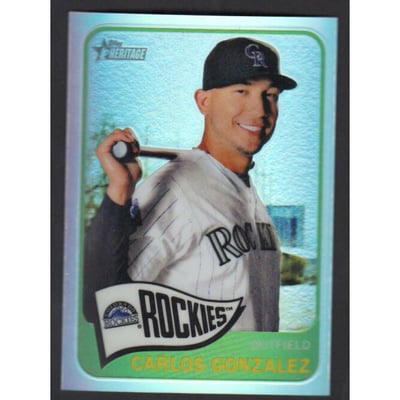 2014 Topps Heritage Chrome Refractors #494 Carlos Gonzalez
