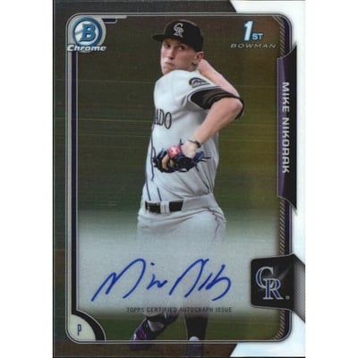 2015 Bowman Chrome Draft Draft Pick Autographs #BCAMW Mike Nikorak