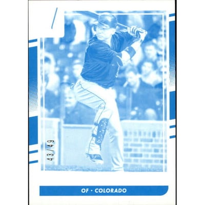 2016 Donruss Test Proof Cyan #71 Carlos Gonzalez