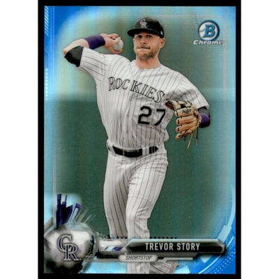 2017 Bowman Chrome Blue Refractors #55 Trevor Story