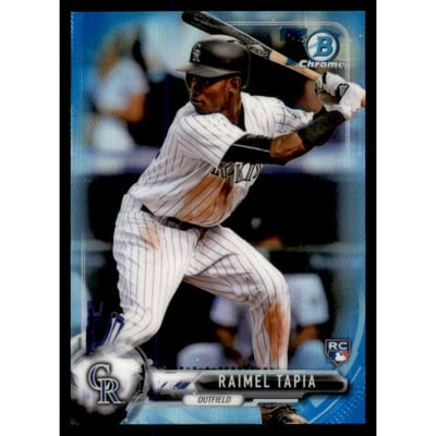 2017 Bowman Chrome Mini 70th Blue Refractors #78 Raimel Tapia