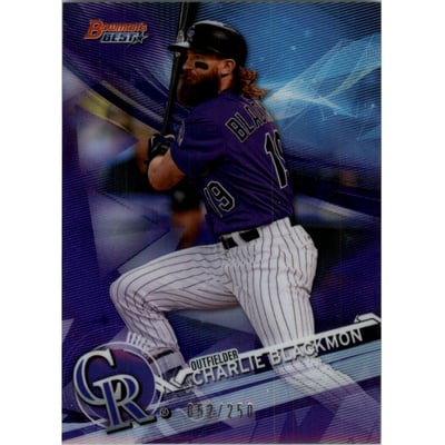 2017 Bowman's Best Purple Refractors #39 Charlie Blackmon