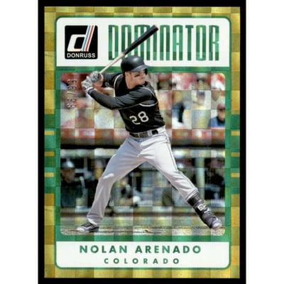 2017 Donruss Dominators Gold #D16 Nolan Arenado