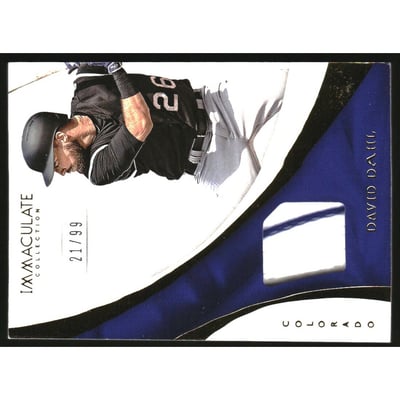 2017 Immaculate Collection Immaculate Swatches #33 David Dahl/99