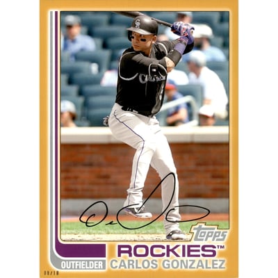 2017 Topps Archives 5x7 Gold #107 Carlos Gonzalez