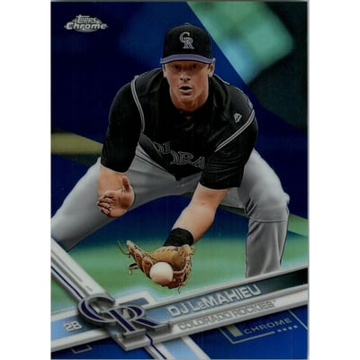 2017 Topps Chrome Blue Refractors #178 DJ LeMahieu