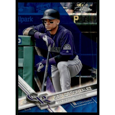 2017 Topps Chrome Blue Wave Refractors #76 Carlos Gonzalez