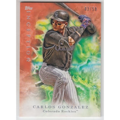 2017 Topps Inception Orange #19 Carlos Gonzalez