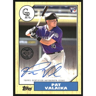 2017 Topps Update '87 Topps Autographs #87APV Pat Valaika