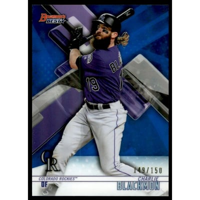 2018 Bowman's Best Blue Refractors #47 Charlie Blackmon