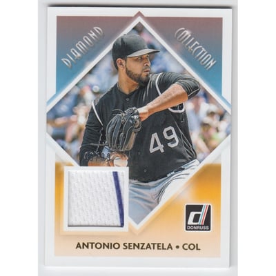 2018 Donruss Diamond Collection Memorabilia Gold #DCAS Antonio Senzatela