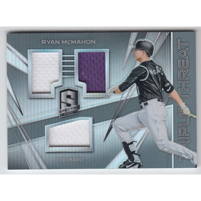 2018 Panini Spectra Triple Threat Materials #1 Ryan McMahon/199