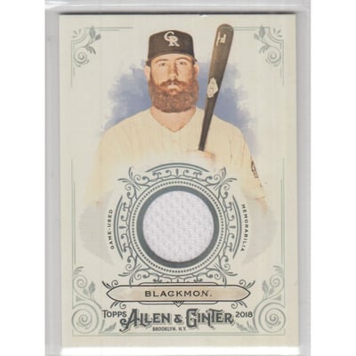 2018 Topps Allen and Ginter Relics #FSRBCB Charlie Blackmon B