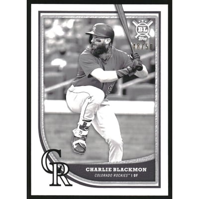 2018 Topps Big League Black and White #117 Charlie Blackmon