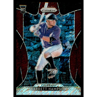 2019 Panini Prizm Prizms Burgandy Shimmer #196 Garrett Hampson