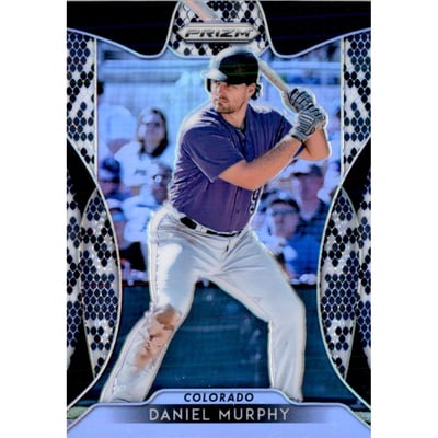 2019 Panini Prizm Prizms Snake Skin #243 Daniel Murphy
