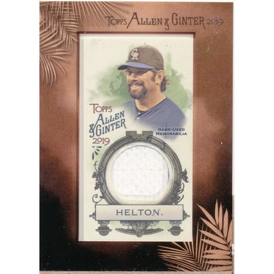 2019 Topps Allen and Ginter Mini Framed Relics #MFRTH Todd Helton