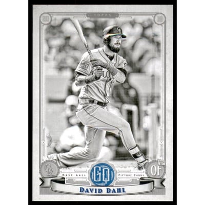 2019 Topps Gypsy Queen Black and White #241 David Dahl