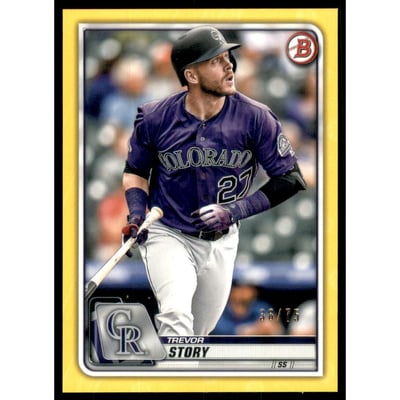 2020 Bowman Yellow #82 Trevor Story