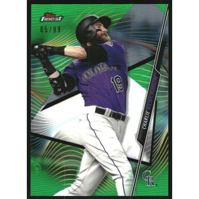 2020 Finest Green Refractors #23 Charlie Blackmon