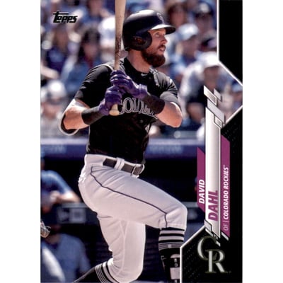 2020 Topps Black #233 David Dahl