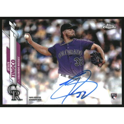 2020 Topps Chrome Rookie Autographs Refractors #RAJT Jesus Tinoco