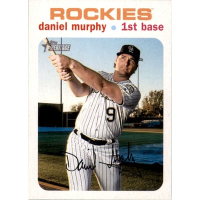 2020 Topps Heritage White Border #158 Daniel Murphy