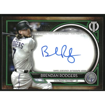 2020 Topps Tribute Autographs Green #TABR Brendan Rodgers