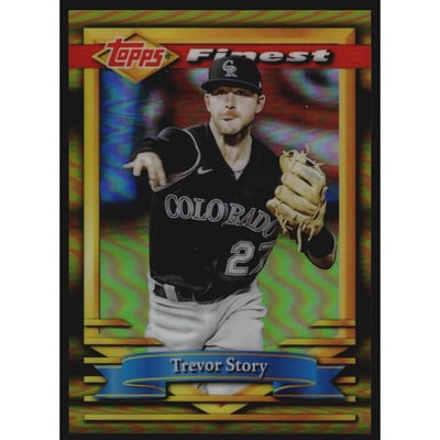 2021 Finest Flashbacks Gold Refractors #13 Trevor Story