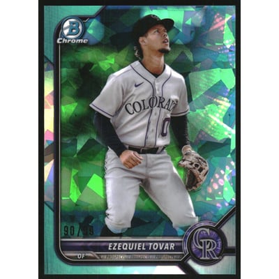 2022 Bowman Chrome Sapphire Prospects Aqua Refractors #BCP231 Ezequiel Tovar