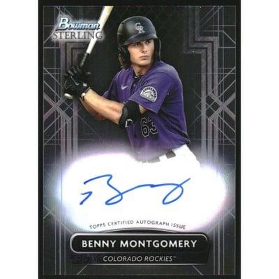 2022 Bowman Sterling Prospect Autographs #PABM Benny Montgomery