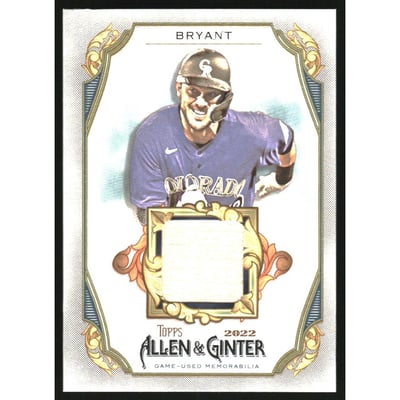 2022 Topps Allen and Ginter Relics #AGRBKBR Kris Bryant