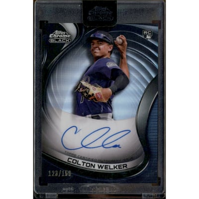 2022 Topps Chrome Black Autographs Refractors #CBACW Colton Welker