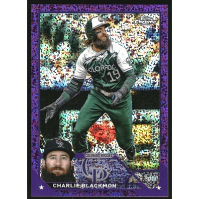 2023 Topps Chrome Purple Speckle Refractors #128 Charlie Blackmon