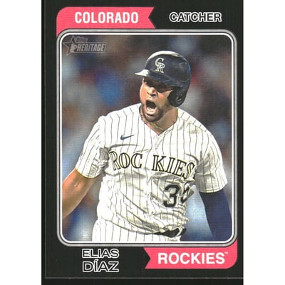 2023 Topps Heritage Black Border #721 Elias Diaz