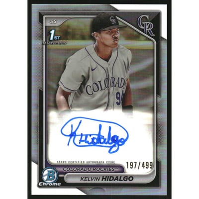 2024 Bowman Chrome Prospect Autographs Refractors #CPAKHI Kelvin Hidalgo