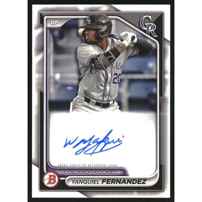 2024 Bowman Prospect Autographs #PPRAYF Yanquiel Fernandez