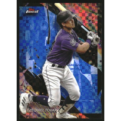 2024 Finest Blue Checkerboard Refractors #125 Ezequiel Tovar