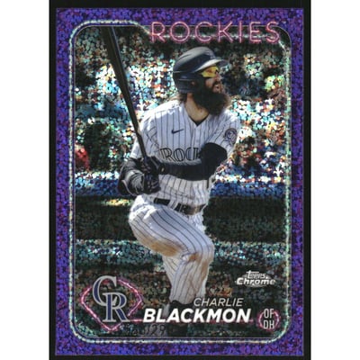 2024 Topps Chrome Purple Speckle Refractors #157 Charlie Blackmon