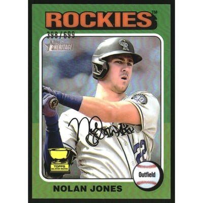 2024 Topps Heritage Chrome Refractors #315 Nolan Jones HN