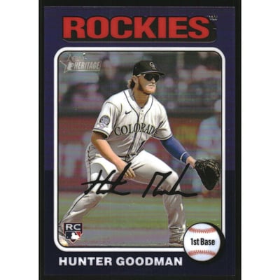 2024 Topps Heritage Chrome Refractors #379 Hunter Goodman HN