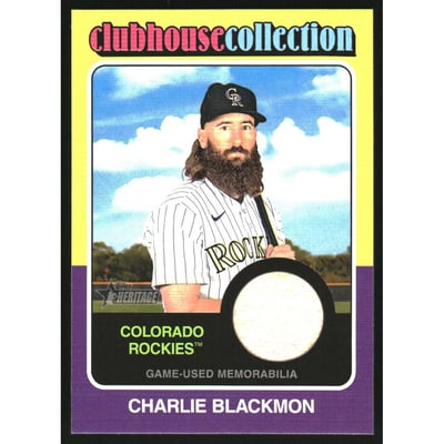 2024 Topps Heritage Clubhouse Collection Relics #CCRCBL Charlie Blackmon