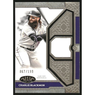 2024 Topps Tier One Relics #T1RCB Charlie Blackmon/199
