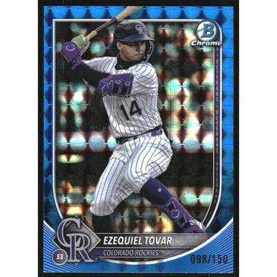 2025 Bowman Chrome Blue Geometric Refractors #87 Ezequiel Tovar