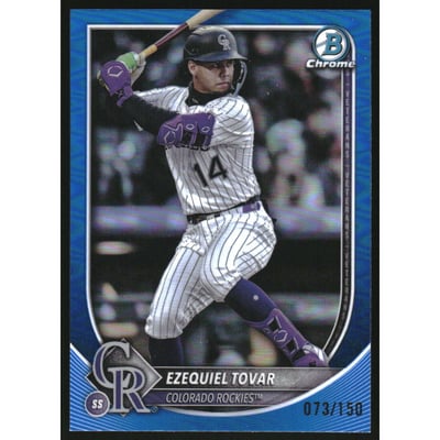 2025 Bowman Chrome Blue Refractors #87 Ezequiel Tovar