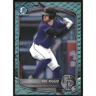 2025 Bowman Chrome Draft Aqua Reptilian Refractors #BDC19 Roc Riggio