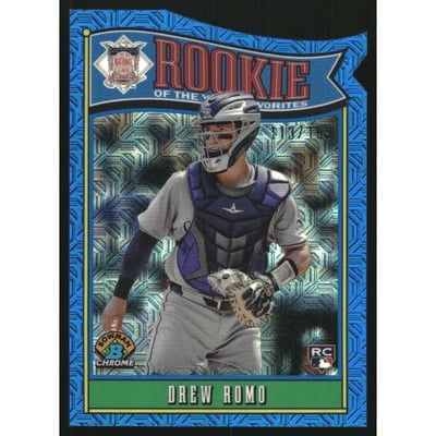 2025 Bowman Chrome Mega Box Rookie of the Year Favorites Blue Refractors #ROY9 Drew Romo