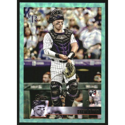 2025 Topps Archives Aqua Scope Foilboard #182 Drew Romo